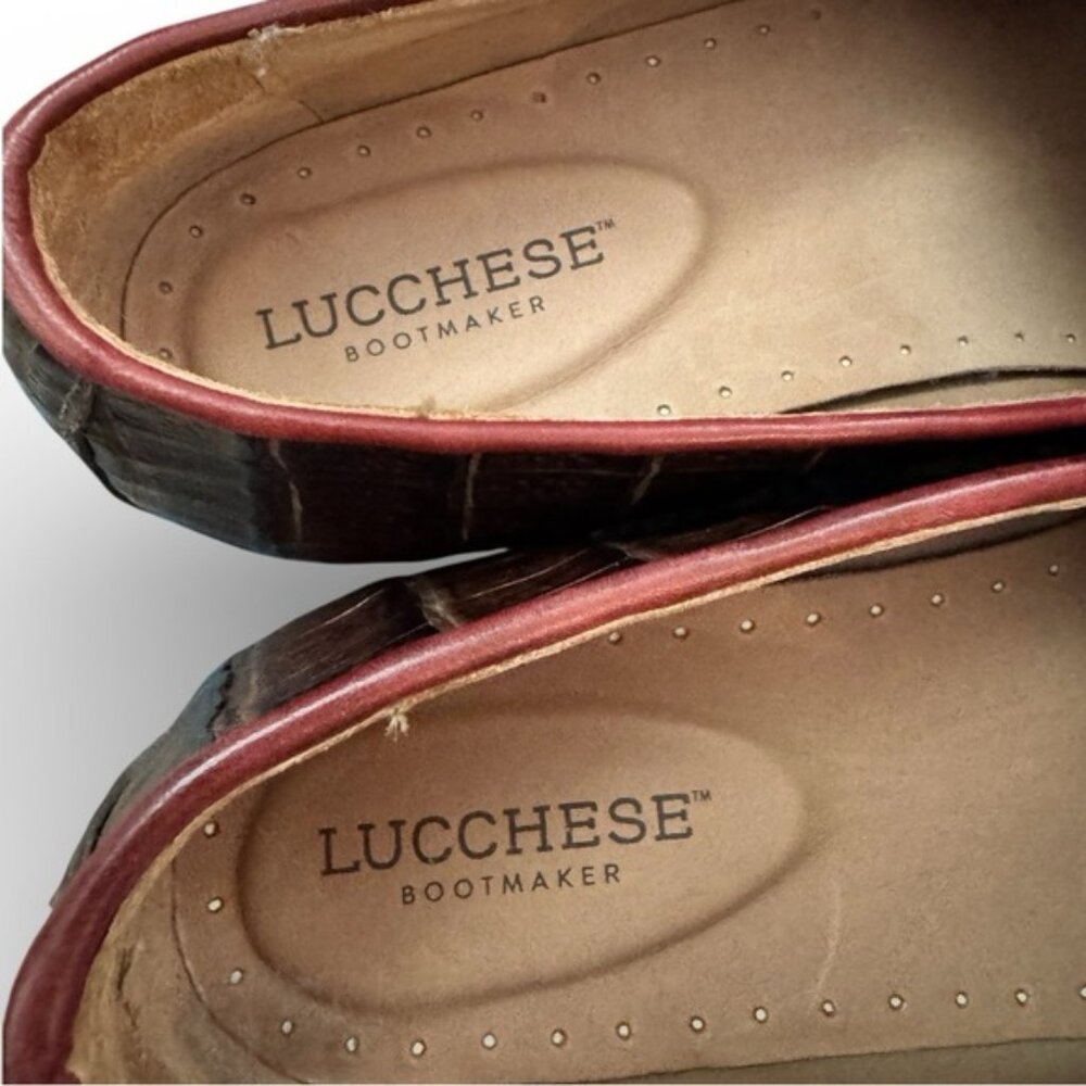 Lucchese Karmen loafers made from caiman leather chocolate 9 - Picture 7 of 11